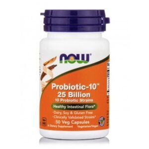 NOW PROBIOTIC-10 25 BILLION B50 CAPSULES