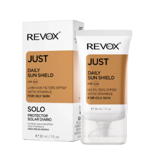 REVOX B77 JUST DAILY SUN SHIELD ROR OILY SKIN ECRAN SOLAIRE QUOTIDIEN SPF 50+ POUR PEAUX GRASSE 30ML